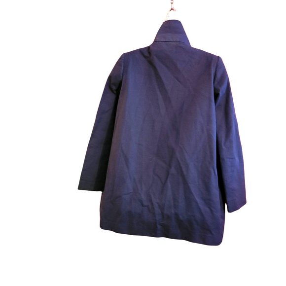 Stella McCartney Navy Swing Coat 44/10 High Neck Collar - Picture 3 of 7